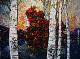Famous Birch Paintings - Birch Sunset